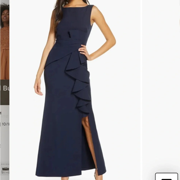 Eliza J Ruffle Front Gown - Picture 8 of 11